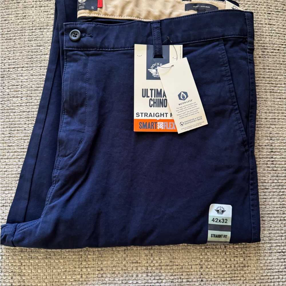 Dockers Navy Ultimate Chino Straight Fit Pants